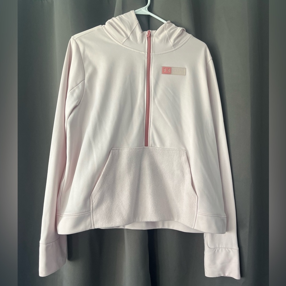 Woman’s Under Armour Half-Zip Pink Hoodie